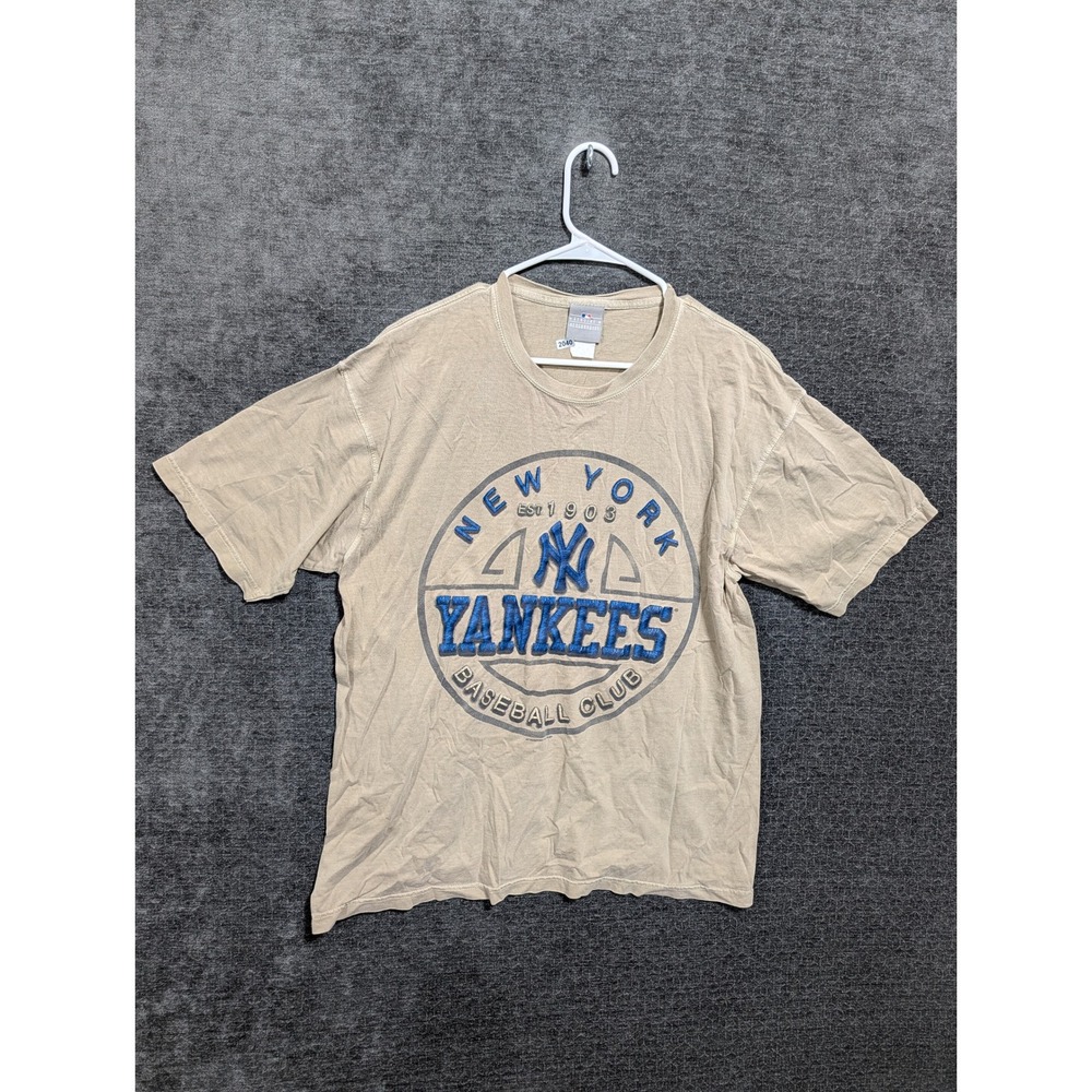 Genuine Merchandise New York Yankees Baseball Club T-Shirt Tan XL 2040